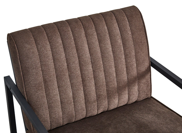 Modern design high quality fabric (BROWN)+ steel armchair,for Kitchen, Dining, Bedroom, Living Room