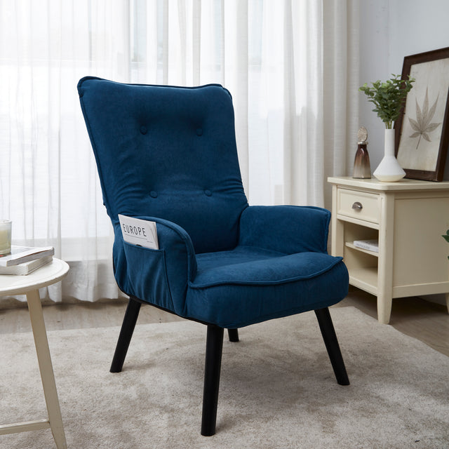 Accent chair TV Chair Living room Chair with ottoman,Modern Vanity Chair with Arms Upholstered Tall Back Desk Chair for Bedroom