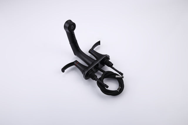 Bathroom Faucets for Sink 3 Hole,Brushed Nickel Bathroom Faucet with Pull Out Multi Functional Sprayer,Vanity Sink Faucet 2 Handle Centerset 4 inch Pull Down Faucet with 2 Water Lines,RV Camper Faucet