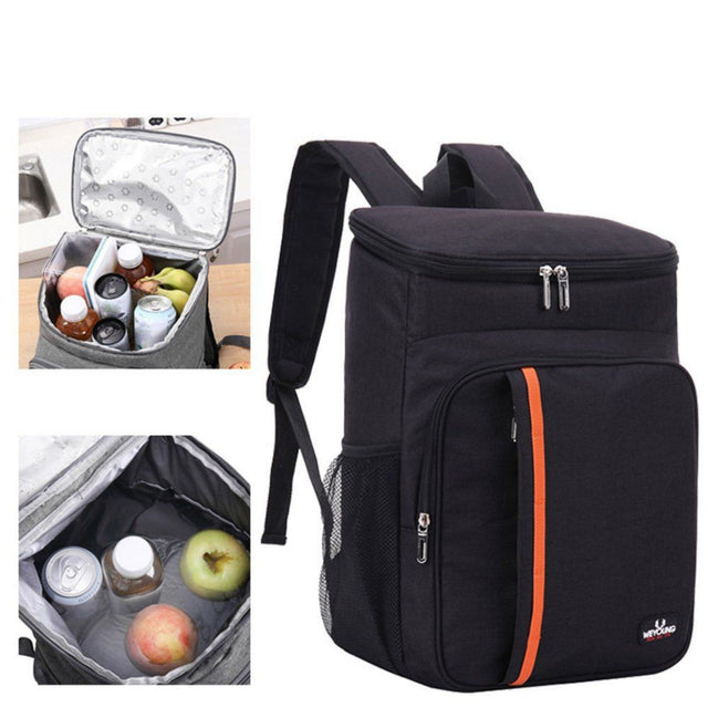 Large Capacity Heat Preservation Backpack Water-Proof Bag Grey