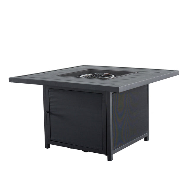 Ultimate Outdoor Elegance: 42" Square Aluminum Propane Patio Firepit Table - Stylish, Durable, and Cozy for Perfect Gatherings and Relaxation