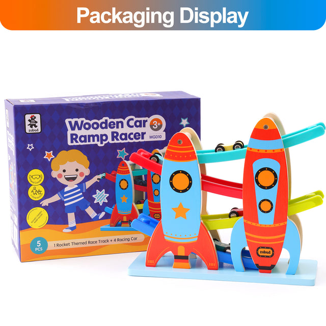 Toy Car Ramp Toddler Race Track Toy with 4 Cars Ramp Racer, Toy Kids Toy Vehicle Playsets