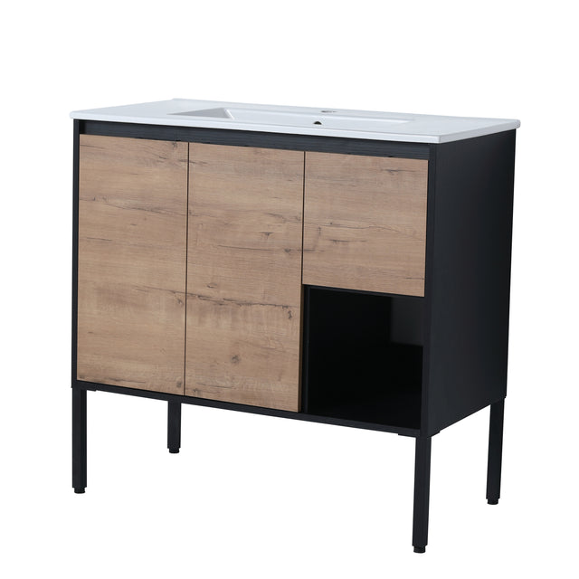 (Without Top)36 Inch Freestanding Bathroom Vanity,36x18