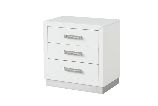 Coco King 5-N Pc Vanity LED Bedroom Set Made with Wood in Milky White