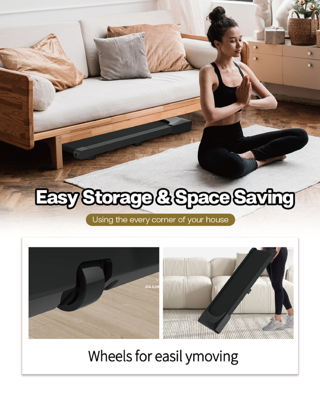 Under Desk Treadmill , Walking Treadmill 2 in 1 for Walking , Quiet and Powerful, Installation-Free, Whit
