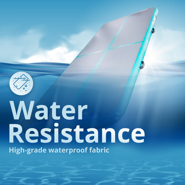 inQracer Gymnastics Mat Air Mats 10ft, Inflatable Tumbling Mat Tumble Track Air Floor with Electric Air Pump for Kids Home Use/Cheerleading/Gym/Outdoor/Yoga/Water Use, Green