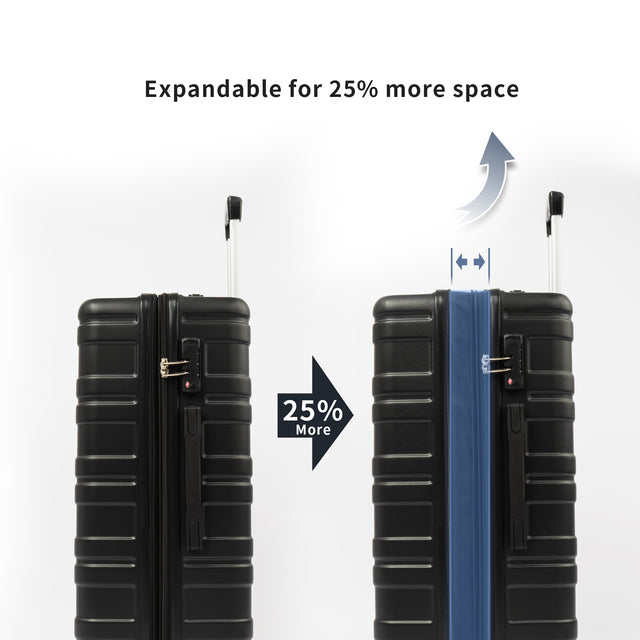 Hardshell Luggage Sets 3 Pcs Spinner Suitcase with TSA Lock Lightweight 20''24''28''