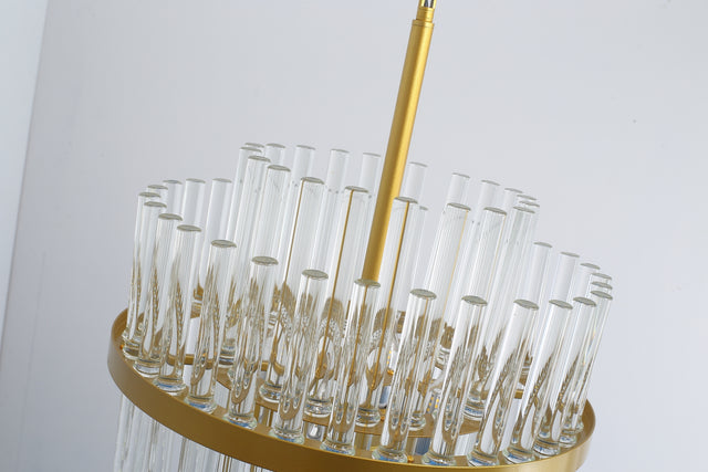 Modern American cylindrical crystal chandelier-4 bulbs -E12 lamp holder