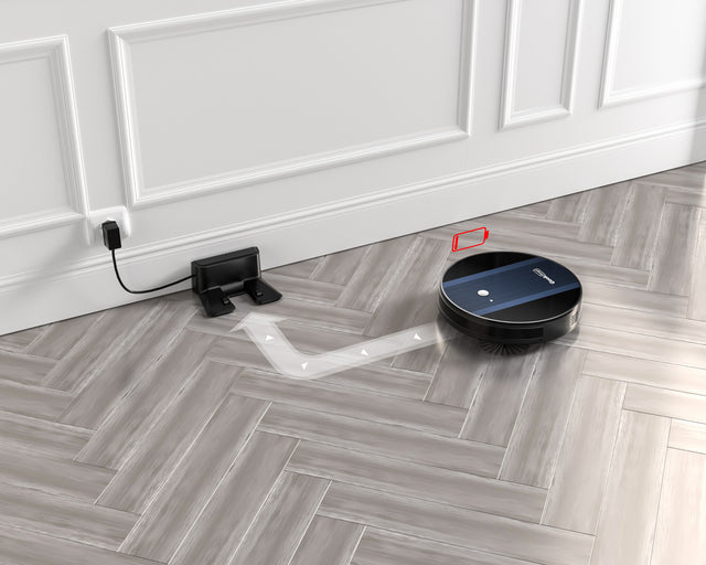 Geek Smart Robot Vacuum Cleaner G6, Ultra-Thin, 1800Pa Strong Suction, Automatic Self-Charging, Wi-Fi Connectivity, App Control, Custom Cleaning, 100mins Run Time(Banned from selling on Amazon)