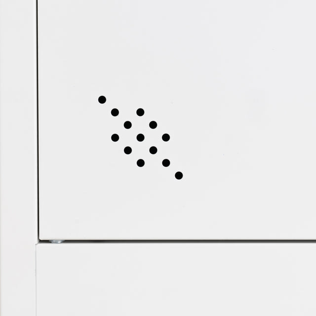 High Storage Cabinet with 2 Doors and 4 Partitions to Separate 5 Storage Spaces, Home/ Office Design