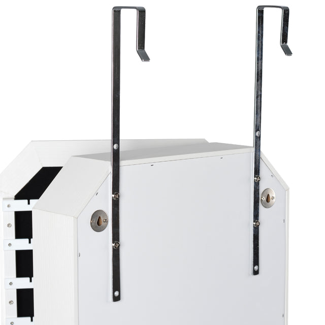 Octagon Rimmed Mirror Fashion Simple Jewelry Storage Cabinet Can Be Hung On The Door Or Wall