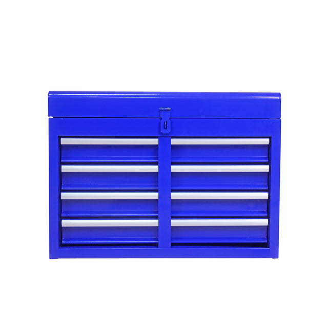 Detachable 5 Drawer Tool Chest with Bottom Cabinet and one Adjustable Shelf--Blue