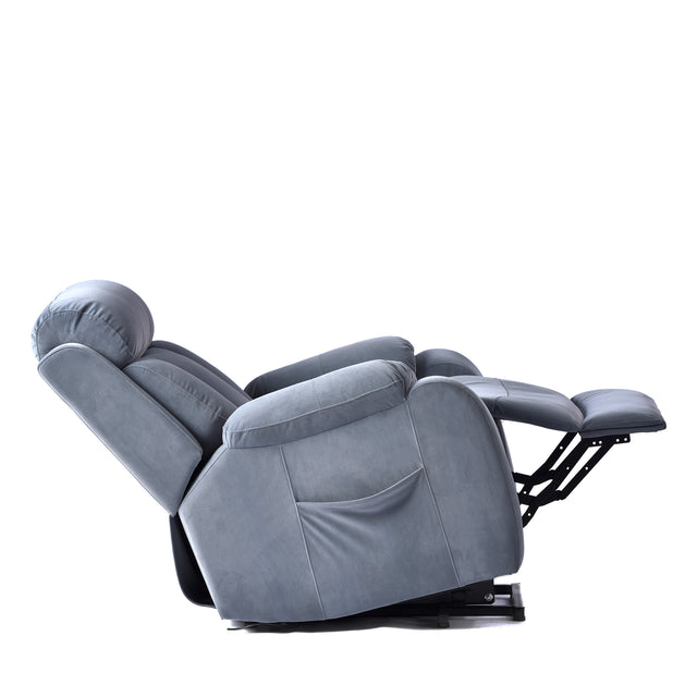Lift Chair Recliner for Elderly Power Remote Control Recliner Sofa Relax Soft Chair Anti-skid Australia Cashmere Fabric Furniture Living Room Light Gray
