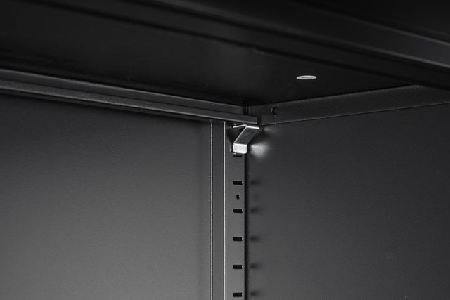 High Storage Cabinet with 2 Doors and 4 Partitions to Separate 5 Storage Spaces, Home/ Office Design