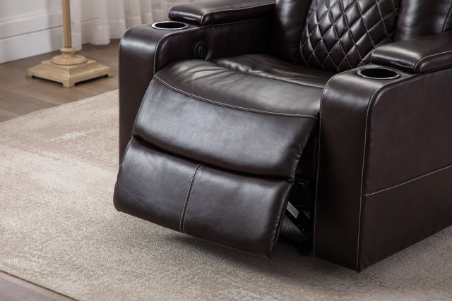 New Design PU Material With Cup Hold Storage USB Recliner