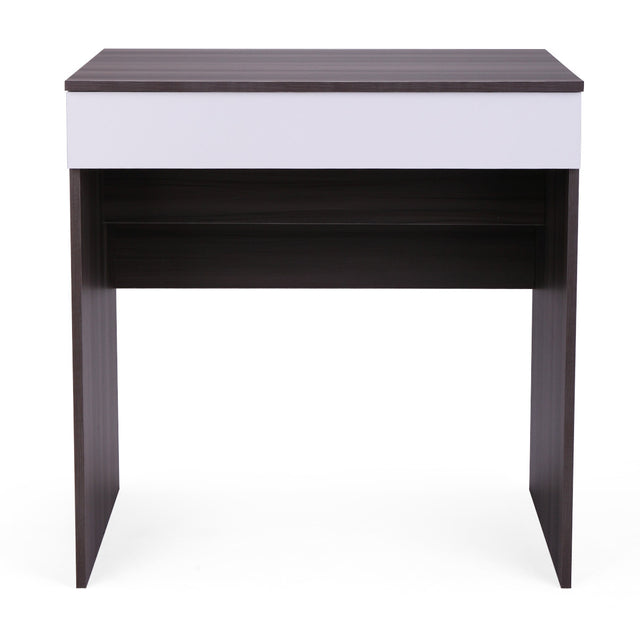 Vanity Make-up Dressing Table with Flip up Mirror Top Spacious Storage Vanity Table, Ebony and White