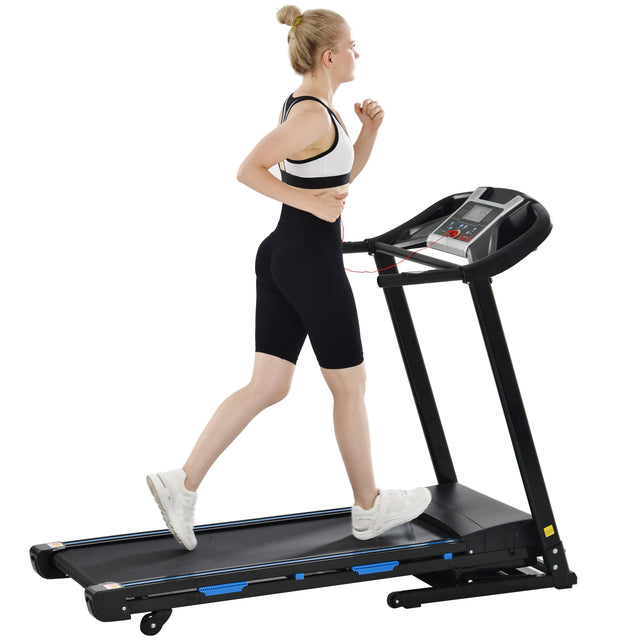 Treadmills for Home, Electric Treadmill with 15% Automatic Incline, Foldable 3.25HP Workout Running Machine Walking, Double Running Board Shock Absorption Pulse Sensor Bluetooth Speaker APP FITSHOW.