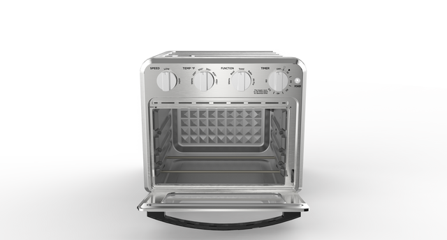 Geek Chef Air Fryer Toaster Oven Combo, 4 Slice Toaster Convection Air Fryer Oven Warm, Broil, Toast, Bake, Air Fry, Oil-Free, Accessories Included, Stainless Steel, Silver(16QT Air Fryer Oven) Ban on