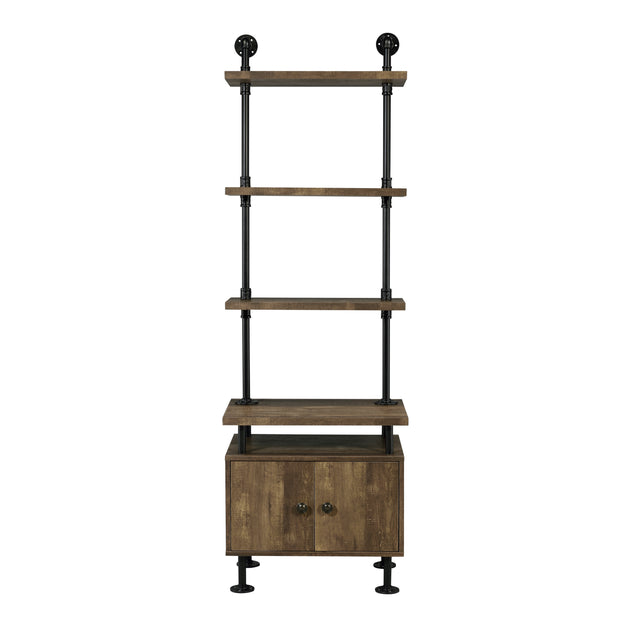 ACME Ensata II Side Pier in Rustic Oak & Black Finish LV00141