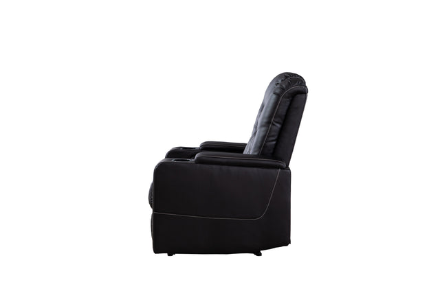 New Design PU Material With Cup Hold Storage USB Recliner