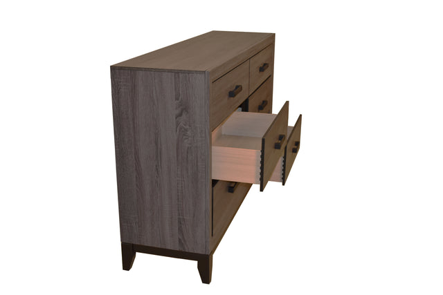 Sierra Contemporary Dresser Made with Wood in Gray Color