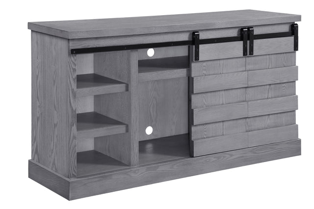 ACME Amrita TV Stand w/Fireplace, Gray Oak 91616