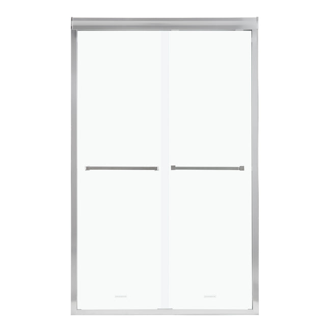 Shower Door 48" W x 76"H Semi-Frameless Bypass Sliding Shower Enclosure, Chrome