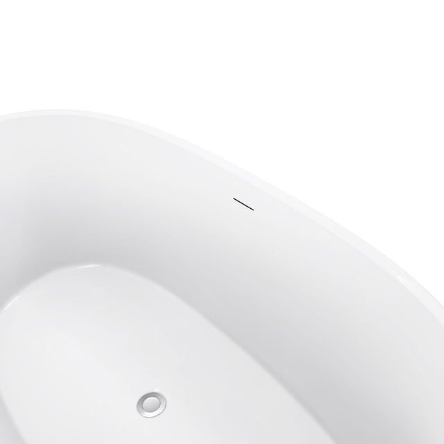 59" 100% Acrylic Freestanding Bathtub,Contemporary Soaking Tub,white Bathtub