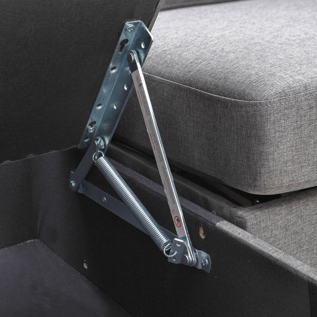 78.3" Convertible Sleeper Sofa Bed,Linen Pull Out Couch with Storage Chaise,Sleeper Counch with Memory Foam Mattress for Small Space Living Room Bedroom Office,Gray