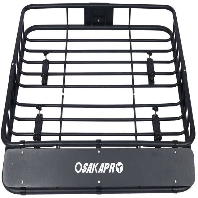 Rooftop Cargo Carrier Basket,Motoring Roof Rack,Top Mount Roof Rack 43",black steel
