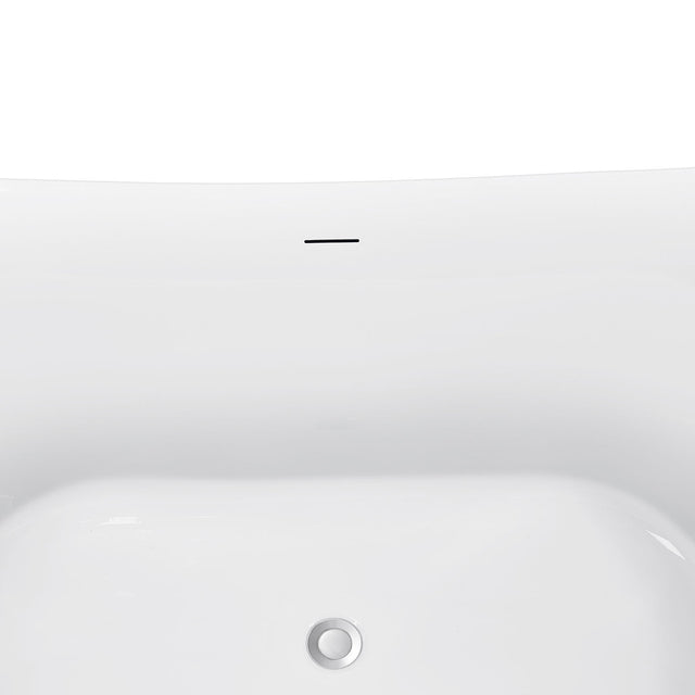 67" 100% Acrylic Freestanding Bathtub,Contemporary Soaking Tub,white Bathtub