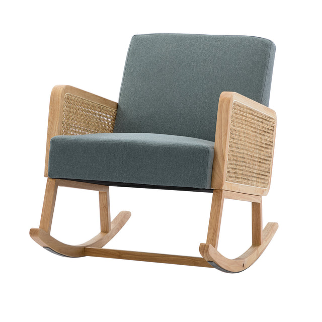 Trachin Rocking Chair with Rattan Arms