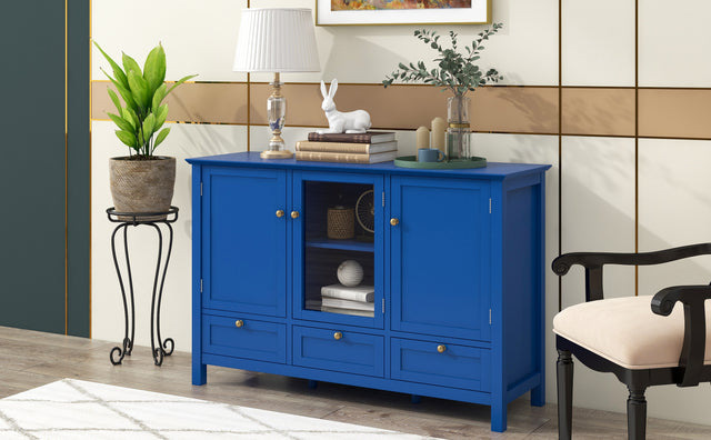 U_STYLE 44.9'' Accent Cabinet Modern Console Table Sideboard for Living Room Dining Room With 3 Doors, 3 Drawers