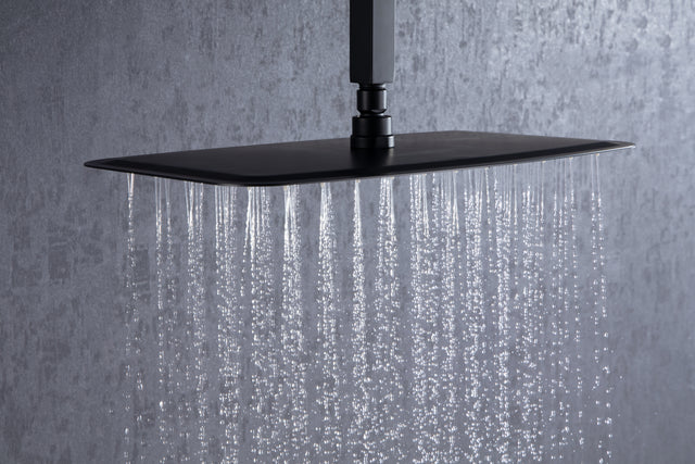 Ceiling Rainfall Shower Faucet Set 3-Function Bathroom Shower Fixtures with Waterfall Tub Spout Wall Mount 10 inch Rain Shower Head
