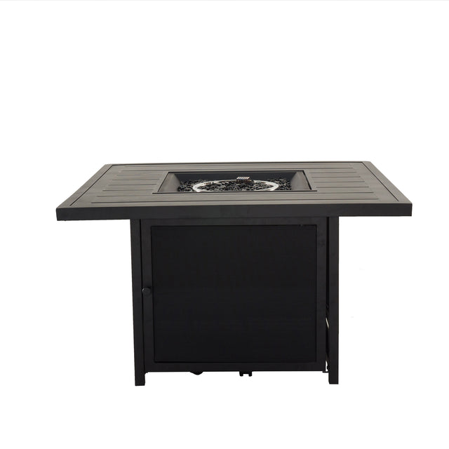Ultimate Outdoor Elegance: 42" Square Aluminum Propane Patio Firepit Table - Stylish, Durable, and Cozy for Perfect Gatherings and Relaxation