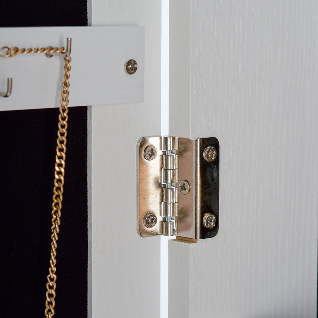 Octagon Rimmed Mirror Fashion Simple Jewelry Storage Cabinet Can Be Hung On The Door Or Wall