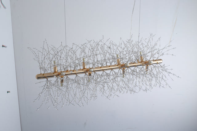 Modern American multi-particle crystal chandelier -12 bulbs -G9 lamp holder