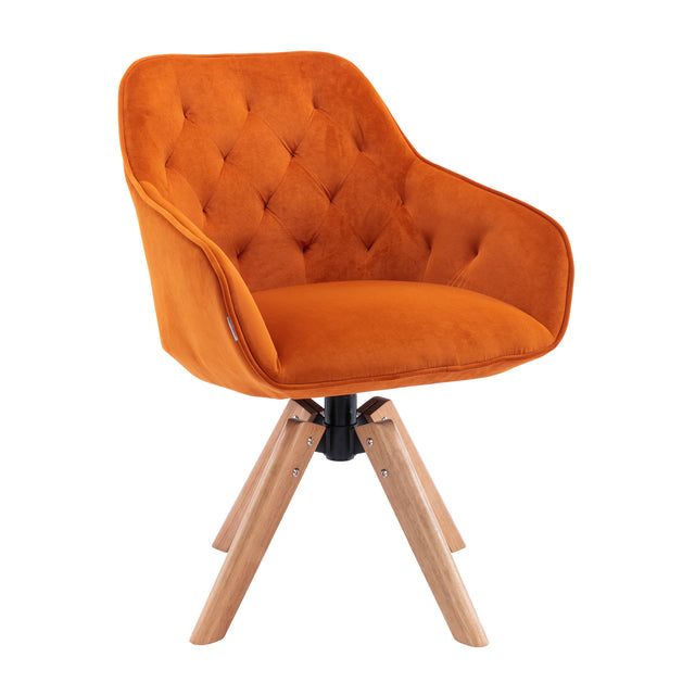 COOLMORE Solid Wood Tufted Upholstered Armless home office chair