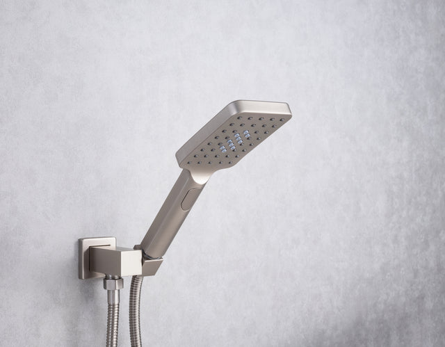 Waterfall Tub Faucet Wall Mount Roman Tub Filler Chrome Single Handle Brass Bathroom Bathtub Faucet with Hand Shower