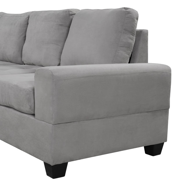 Orisfur. Modern Sectional Sofa with Reversible Chaise, L Shaped Couch Set with Storage Ottoman and Two Cup Holders for Living Room