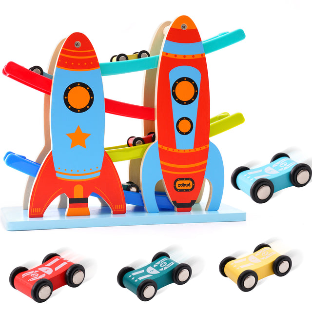 Toy Car Ramp Toddler Race Track Toy with 4 Cars Ramp Racer, Toy Kids Toy Vehicle Playsets