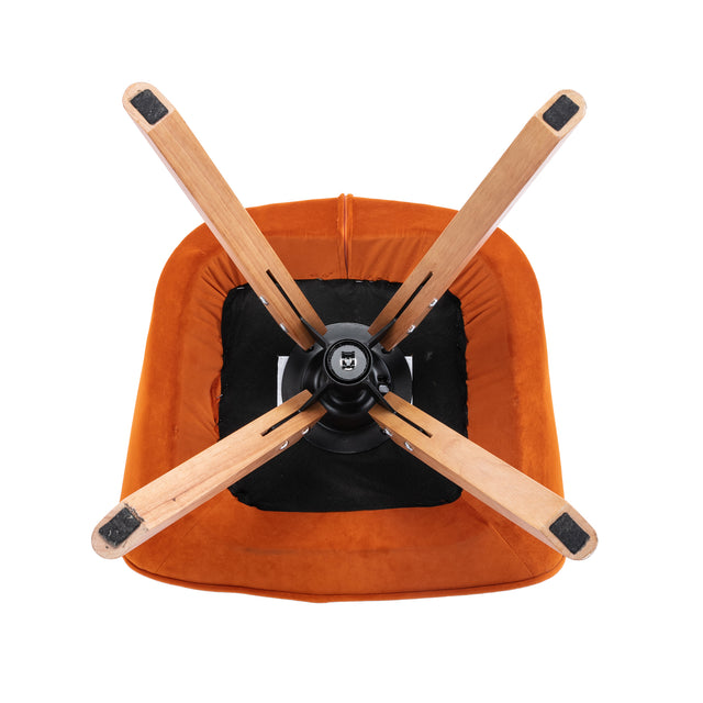 COOLMORE Solid Wood Tufted Upholstered Armless home office chair