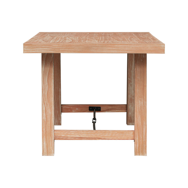 TREXM Wood Dining Table Kitchen Furniture Rectangular Table, Seats up to 6 (Natural Wood Wash)