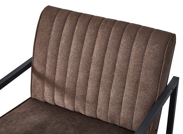 Modern design high quality fabric (BROWN)+ steel armchair,for Kitchen, Dining, Bedroom, Living Room