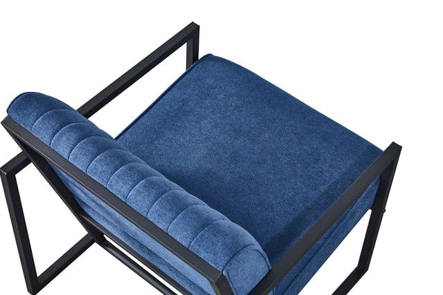 Modern design high quality fabric(BLUE) + steel armchair,for Kitchen, Dining, Bedroom, Living Room