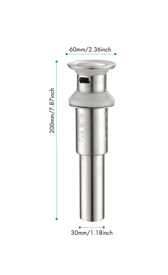Brushed Nickel 4 Inch 2 Handle Centerset Lead-Free Bathroom Sink Faucet, with Copper Pop Up Drain and 2 Water Supply Lines,