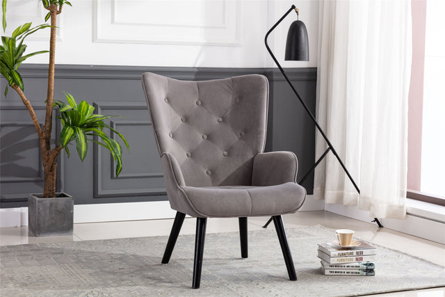 COOLMORE Accent chair Living Room/Bed Room, Modern Leisure Chair Silver Grey