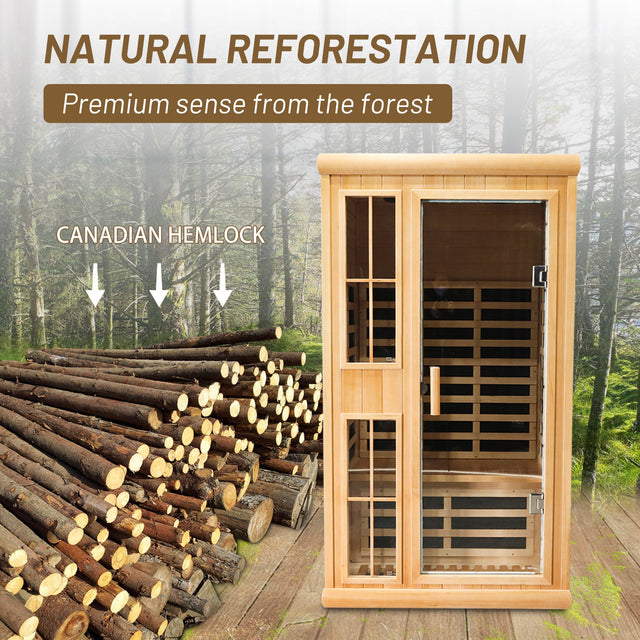 Far infrared sauna double room with Bluetooth audio app control