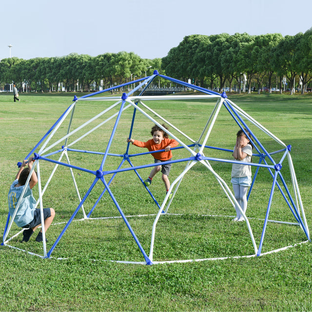 11ft Geometric Dome Climber Play Center, Kids Climbing Dome Tower, Rust & UV Resistant Steel Supporting 900 LBS