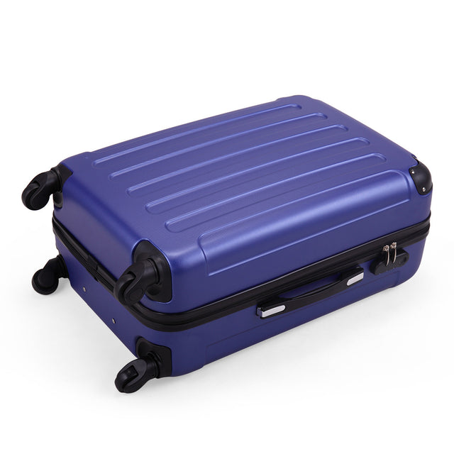 3-Piece Luggage Set (20/24/28), Expandable Carry on Suitcase with Spinner Wheels, Deep Blue